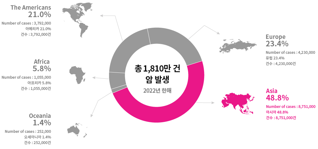 전세계 암 발병률